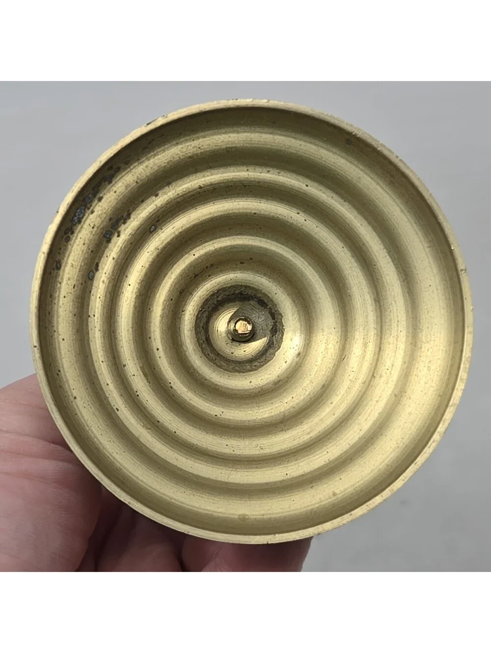 Vintage Mid Century Modern Brass Candle Holders Pair 5
